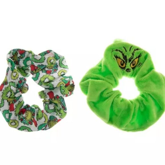 The Grinch Christmas 2024 Hair Scrunchie Set - Picture 1 of 6